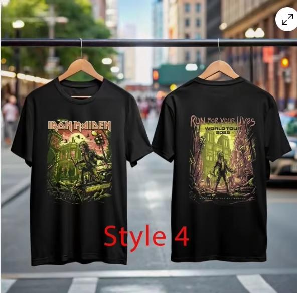 

Men s T-shirt Iron Maiden Run for Your Lives World Tour 2025 Arnhem Petherland Dutch Exclusive Merch T-shirt Gelredome Ins Y2k S