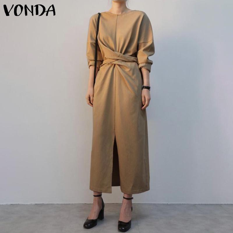 

Весеннее женское длинное платье на шнуровке VONDA