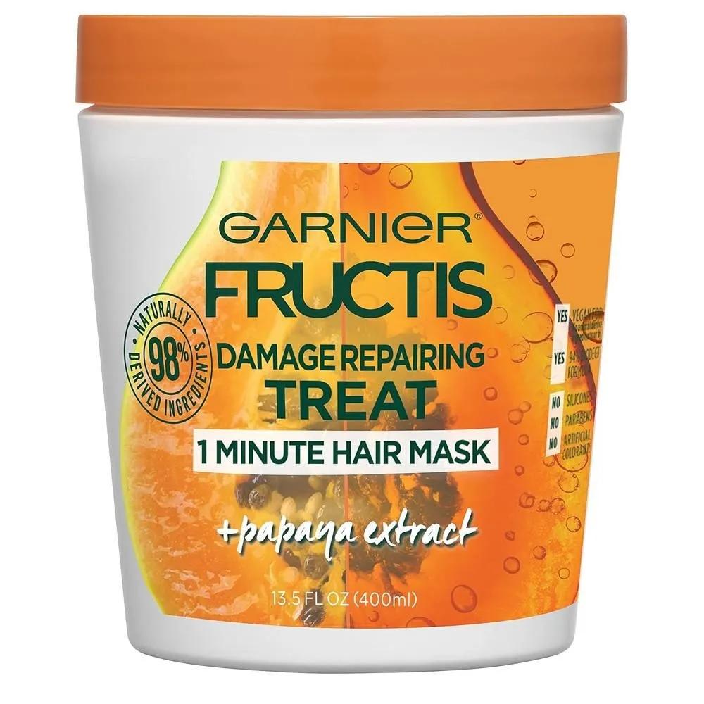 Маска для волос Garnier One Minute 400 мл 1 Упаковка Папайя Garnier Fructis Style Восстанавливающее средство против повреждений 1 минута