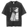 Dandadan Anime Momo Ayase Tričko Vintage Vyprané Y2K Estetika Streetwear Unisex Oversized Letní Bavlněné Grafické Tričko Oblečení