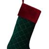 1 Stück Karomuster Rot Grün Weihnachtsstrumpf Flanell Feine Textur Strumpf Geschenktüte Heimdeko