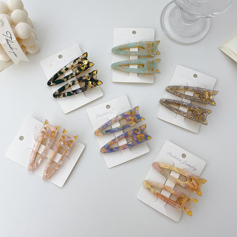 Chic Acetate Hair Clamps In Cat And Duckbill Styles Assorted Colors Perfect For Women Fashion Accessories