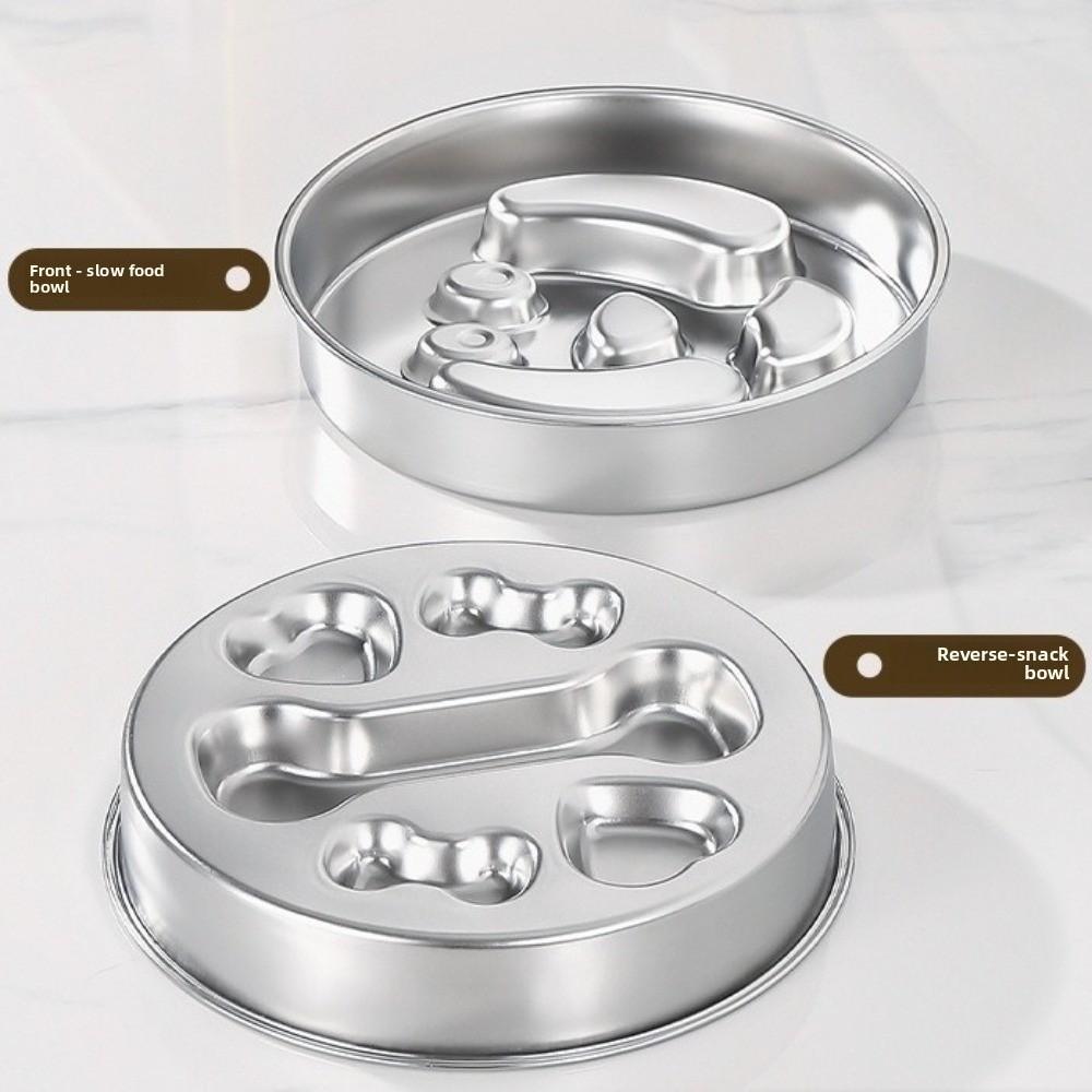 Non-Slip Dog Feeding Bowl 304 Stainless Steel Pet Lick Plate New Pet Food Bowl Pet Supplies