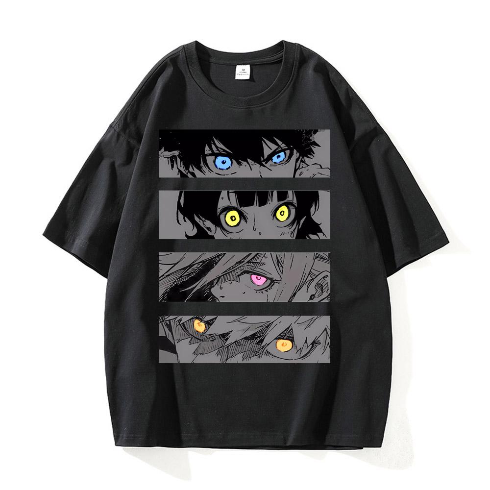 Japanese Anime Blue Lock T Shirts Men Women Clothing Short Sleeve T-shirt Cotton T-shirts High Quality Streetwear