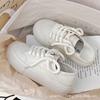 Heel can be stepped on half-drag canvas shoes women's 2025 summer niche original versatile white shoes with skirts women's shoes Korean version