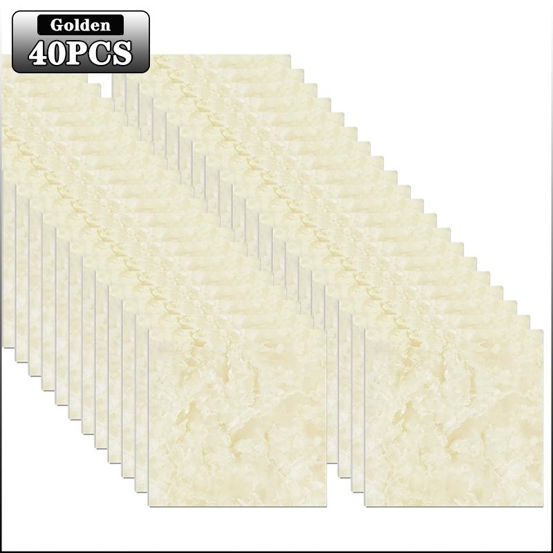 10-40PCS Marble Style Self-adhesive Floor Stickers Thickened Wear-resistant PVC Flooring Mats for Household Use Easy To Install