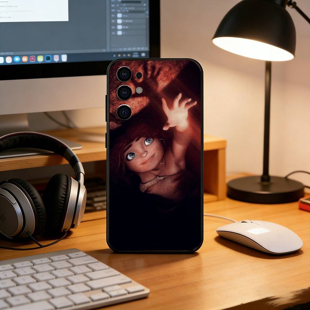 L-Lovely crazy cartoon cavemen Phone Case For Samsung S25,S24,S21,S22,S23,S30,Ultra,S20,Plus,Fe,Soft Silicone Black Cover