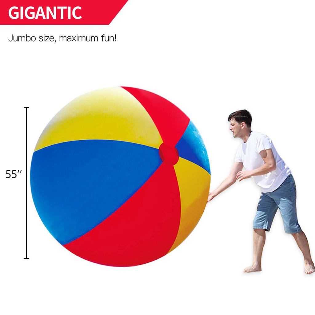 Large Colorful Inflatable Beach Ball - Perfect for Summer Parties
