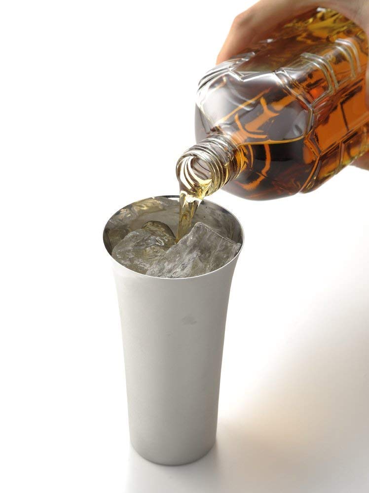 Yoshikawa Highball/Beer Tumbler, Silver, 435ml, 1 Piece, Polishing Syndicate, YJ1305