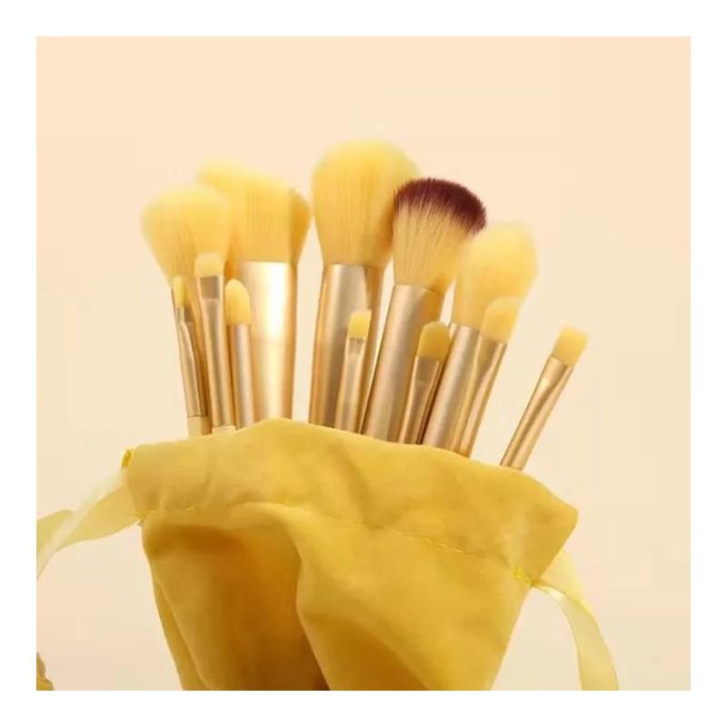 

13Pcs Makeup Brush Set Premium Bristles Powder Foundation Blush Contour Concealers Eyeshadow Brushes Kit Yellow