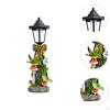 Garden Bird Statue Solar Light Creative Night Lamp Patio Decorative for Stairs