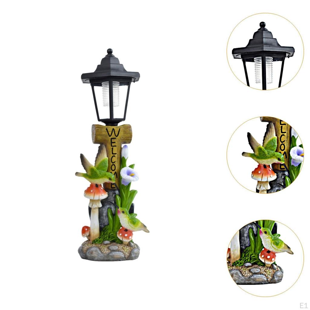 Gartenvogelstatue Solarlampe Kreative Nachtlampe Terrassendekoration für Treppen
