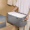 1pc Large Capacity Clothes Storage Basket Two Thickened Cloth Steel Frame Foldable Storage Box Miscellaneous Clothes Pants Box