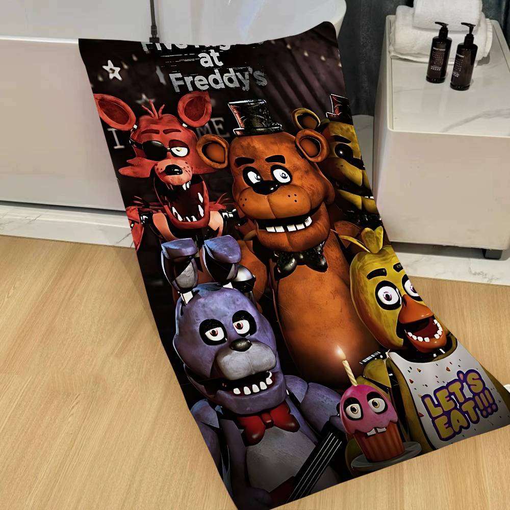 New FNAF Movie Game Anime Beach Swimming Towel Soft Absorbent Washcloth Children's Gifts for Kids Travel Camping Gym