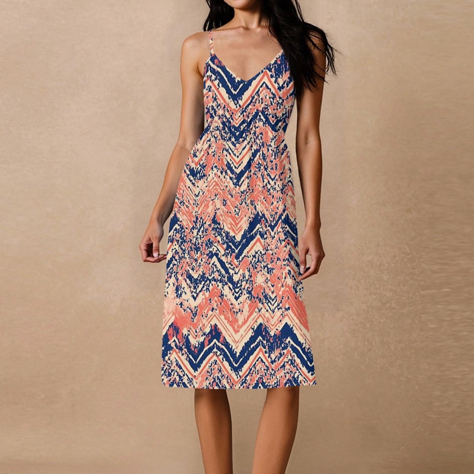 

Женское свободное повседневное пляжное праздничное платье-сарафан на тонких бретельках с открытой спиной и бантом L