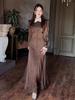 2026 European-American Lapel Print Long Sleeve Slimming Bodycon Dress