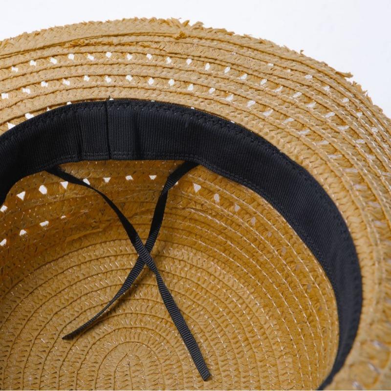 Summer burr straw hat female seaside travel sunshade straw hat hollow flat top hat film hat female