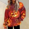 Women's Casual Fashion Print Long Sleeve Pullover Hoodies Sweatshirts