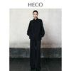 HECO Women's Elegant New Chinese Style Wool Stand Collar Shirt
