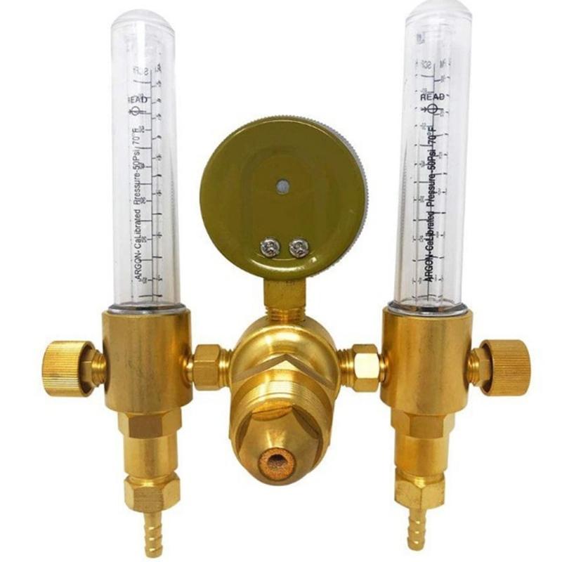 Heavy Duty Double Tube Argon Pressure Meter with Corrosion Resistant Brass Construction Pressure Instrument for Industrial