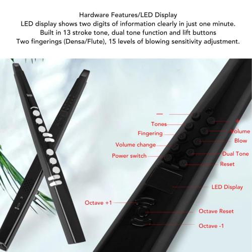 MIDI Electronic Saxophone, 13 Tones with Adjustable Volume, Portable Mini Digital Electronic Wind Instrument Set for Students, Teenagers, Teachers, Ad