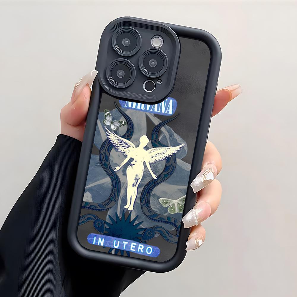 N-Nirvana Rock Band Phone Case For IPhone 17 Pro Max 15 Pro 16 14 Plus 12 13 Mini 11 Pro Shockproof Cover