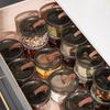 Sealed Spice Jar Airtight Seasoning Storage Organizer Round Stackable Clear Spice Bottle with Handle for Kitchen Counter Pantry