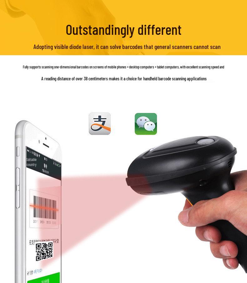 Cipherlab Wireless QR Code & Barcode Scanner for Mobile Payments