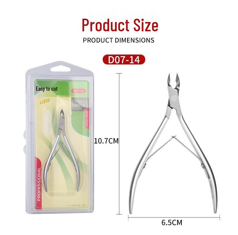 Vietnam Easy Cut D07-12 Stainless Steel 3MM Cuticle Nipper for Precise Nail Art