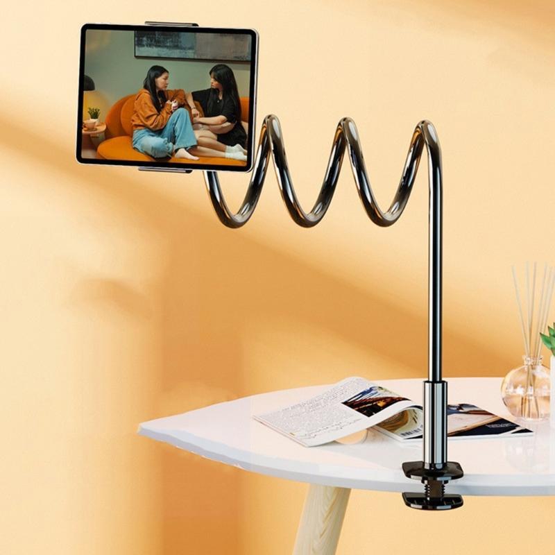 Gooseneck Tablet Stand for Bed Rotatable Phone Holder for Lazy Flexible Long Arm Universal Bracket for Mobile Phone