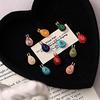 Zodiac Birthstones Necklace: Colorful Zirconia Ornaments with Crystal-Copper Accents