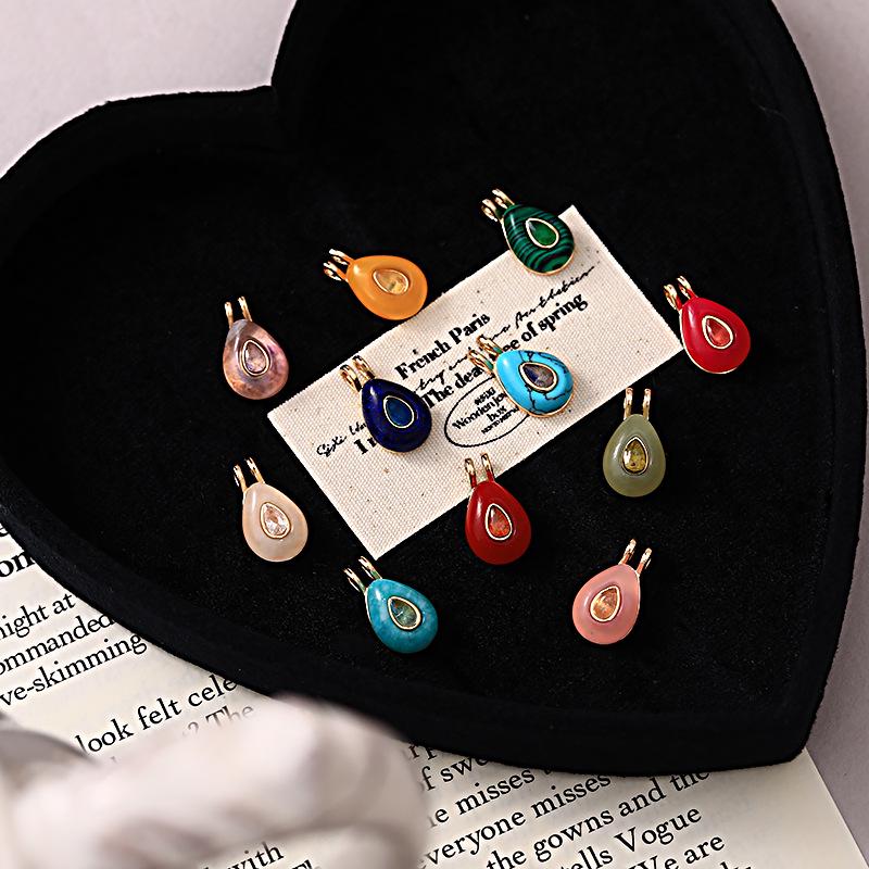 Zodiac Birthstones Necklace: Colorful Zirconia Ornaments with Crystal-Copper Accents