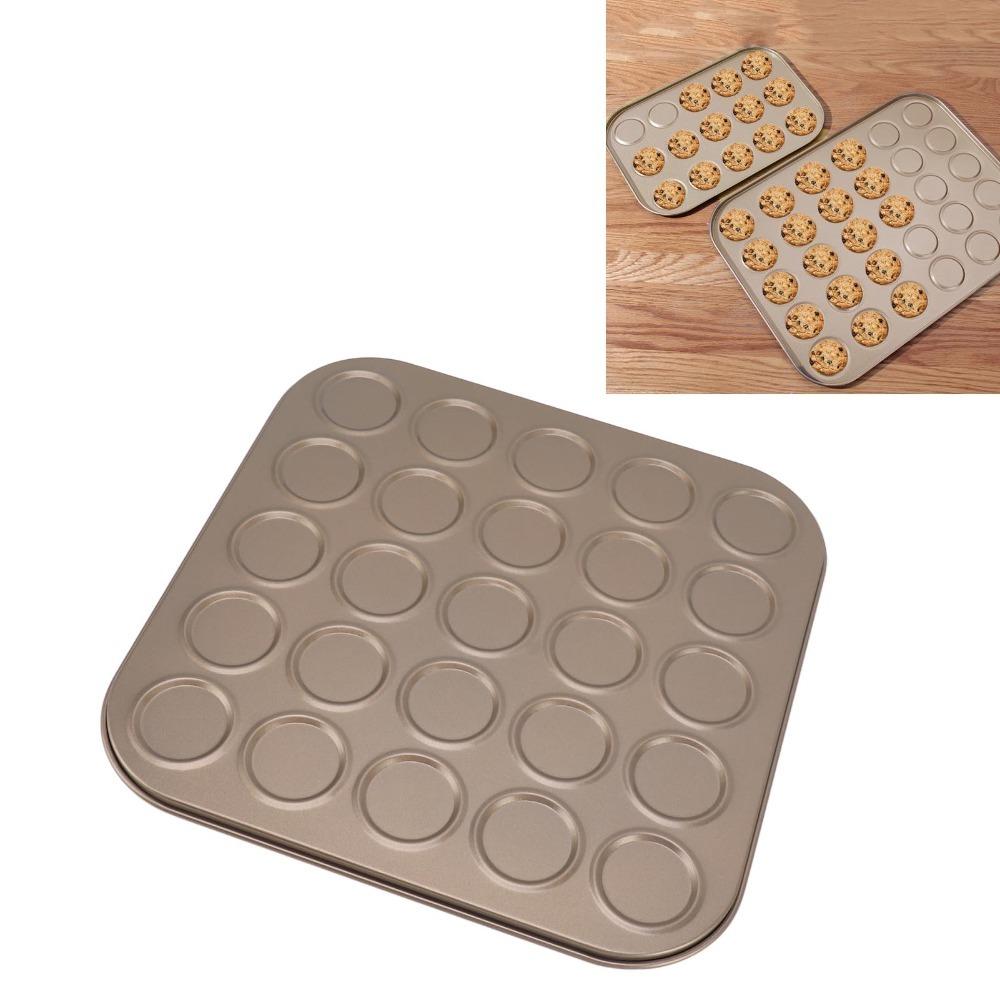 25Hole Muffin Top Pan Non-Stick Coating Muffin Baking Pan Macaron Bakeware Pan Muffin Making 25Hole