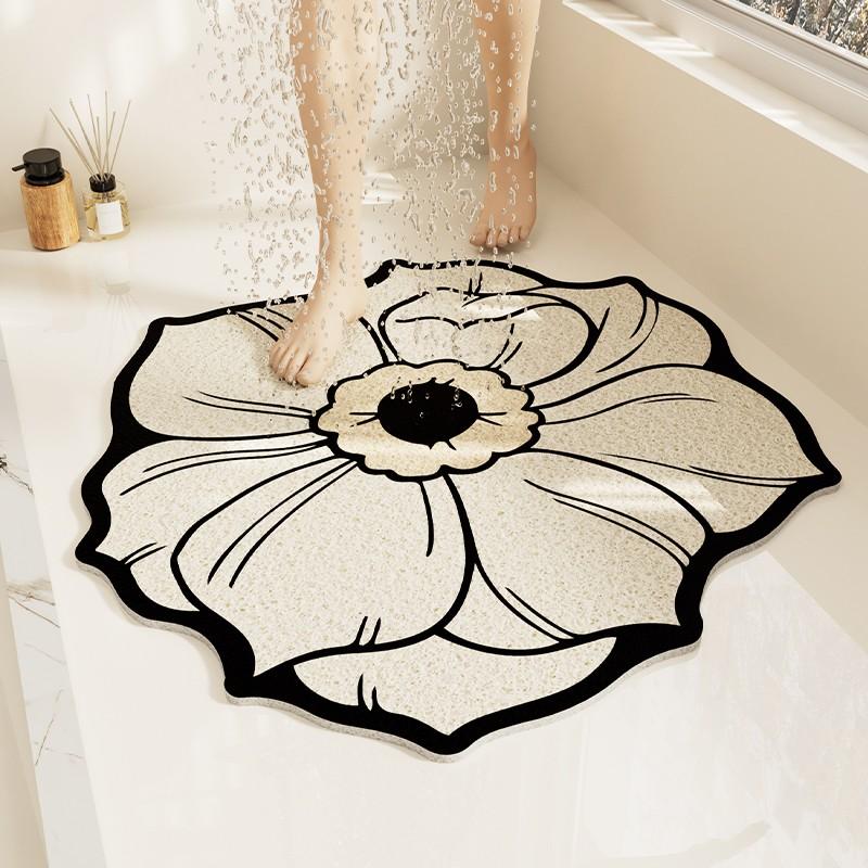 Flower Shaped Bathroom Anti Slip Floor Mat Shower Room Anti Slip Foot Mat Bathroom Floor Mat