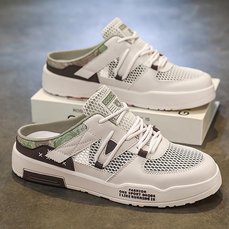 

Мужская спортивная обувь Летние мюли с открытой спиной Повседневные сандалии Кроссовки Сабо Студенческие тапочки больших размеров EU: 44 зелёный