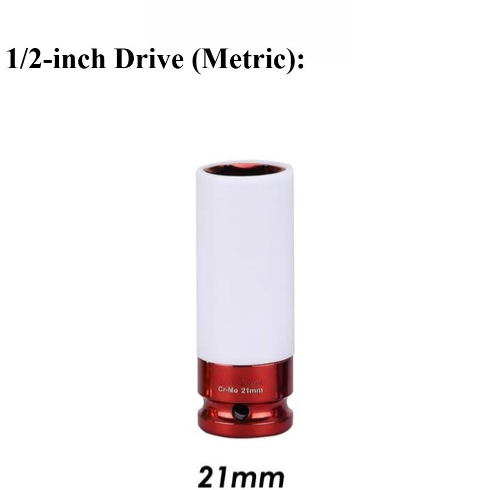 Socket Wrench Sleeve 17 19 21 22 23 24mm Hole Colorful For Tire Protection Repairing Tool For Deep Impact Nut Driver Manual Tool