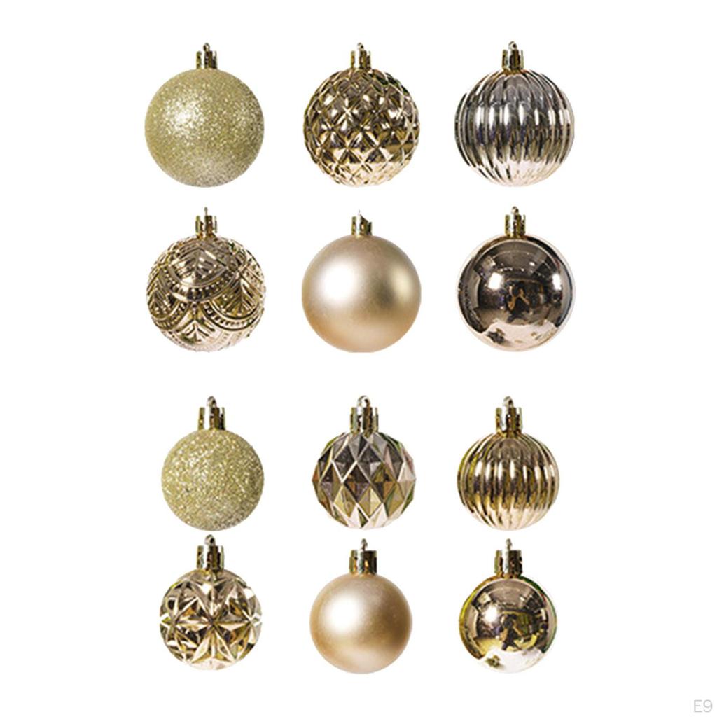 48 Pieces Christmas Balls Pendant Shatterproof for Party Wedding Decor