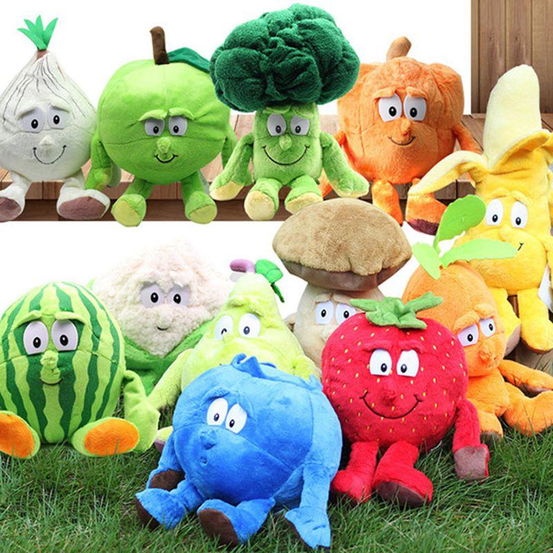 Almofada de Pelúcia Macia de Frutas, Vegetais e Plantas Boneco de Pelúcia Presente Para Crianças