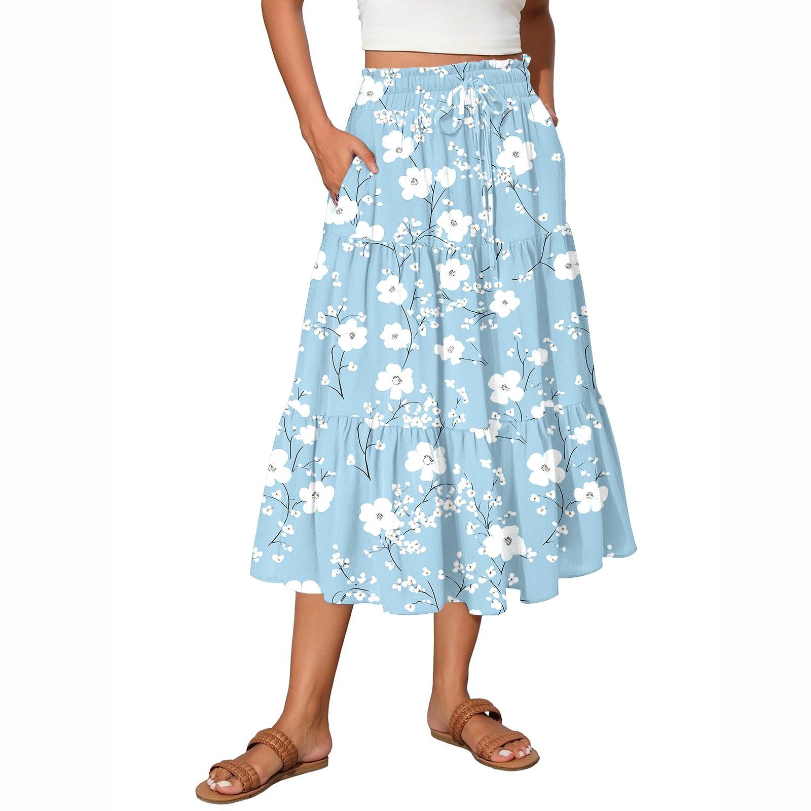 

Женские струящиеся расклешенные юбки-макси с оборками и эластичным поясом, элегантные многослойные длинные юбки в стиле бохо XL