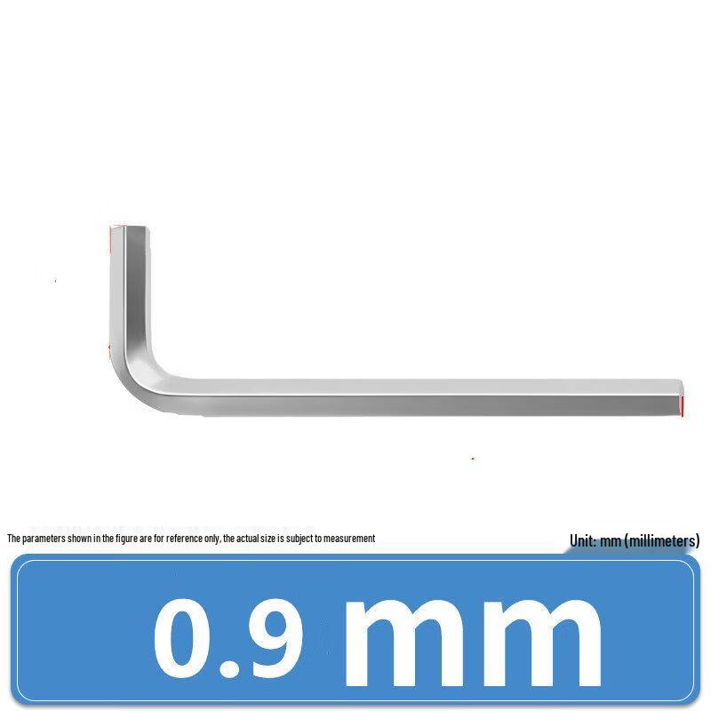 L-Shaped Hex Key Set: Single Flat Head Allen Screwdriver & Hexagonal Wrench (Metric)