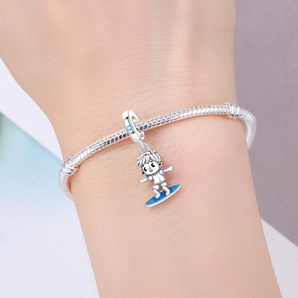 Copper Cartoon Character Boy Beads Original Pendants Bracelet Charm Jewelry Party Diy Trendy Gifts