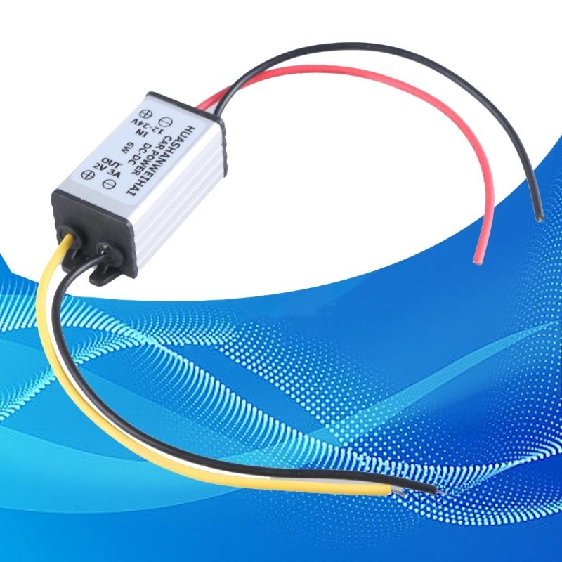 Waterproof Buckk Converters 12~24V to 1/2/6/7/8/9V 3A Powers Supply Converters Module for Car LED Dispaly, Motor
