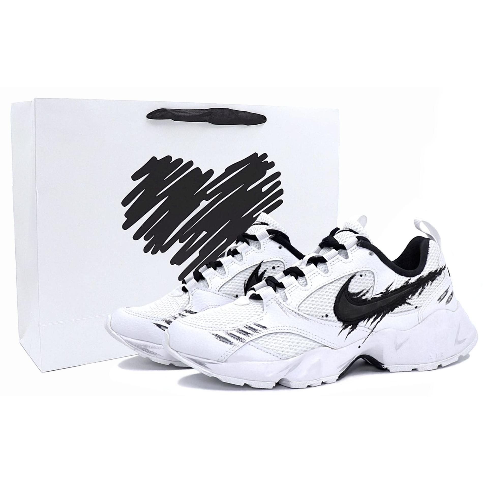 

Nike Air Heights Abrasion Resistant Slip Resistant Low top Casual Shoes Women s Black White CI0603-102(Team25-S-BAG) 36.5