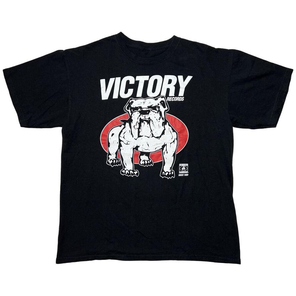 

Футболка Vtg Victory Records Sz Bulldog с графическим принтом Deadstock Y2K, промо-футболка унисекс