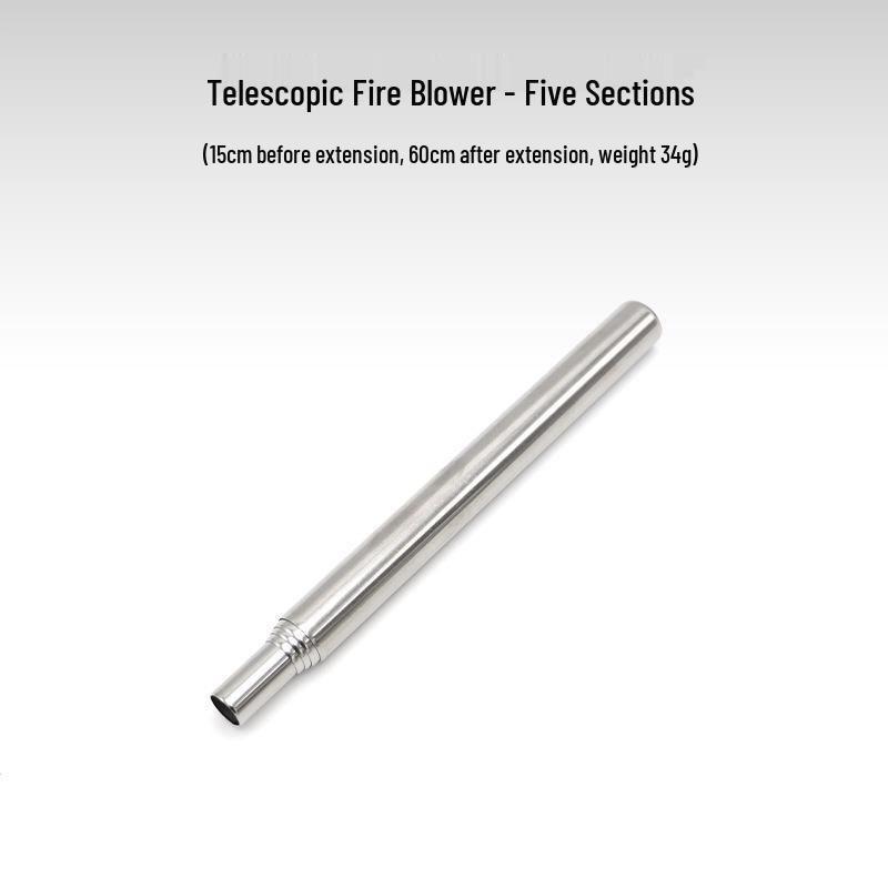 Wysuwana kempingowa dmuchawa do ognia ze stali nierdzewnej: Trwały Teleskopowy Patyk do Rozpalania Ognia