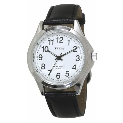 Klefer Men's Analog Waterproof Watch with Leather Strap, Black, TE-AM034-WTS
