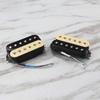 FLEOR High Output Alnico 5 Guitar Pickups, Double Coil Humbucker Pickups, Neck and Bridge Set (Cream + Black)