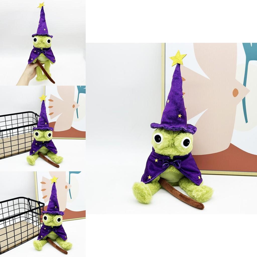 Moonlight Manor Frog Wizard Plush Doll With Soft Short Plush For Home Decor And Play