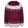 Fashion Women  Long Sleeve Leoaprd Print Patchwork Knitted Warm Sweater