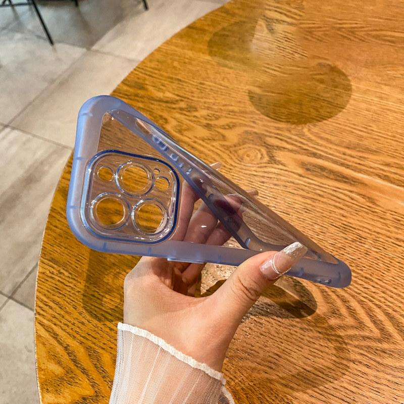 Clear Shockproof Bumper Phone Case For Iphone 13 11 12 Pro Max Xs Max Xr X 7 Plus 14 Soft Color Buttons Camera Protection Cover